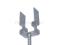 Support Y pour poteau 7x7cm (7x32,5x16 cm) GC